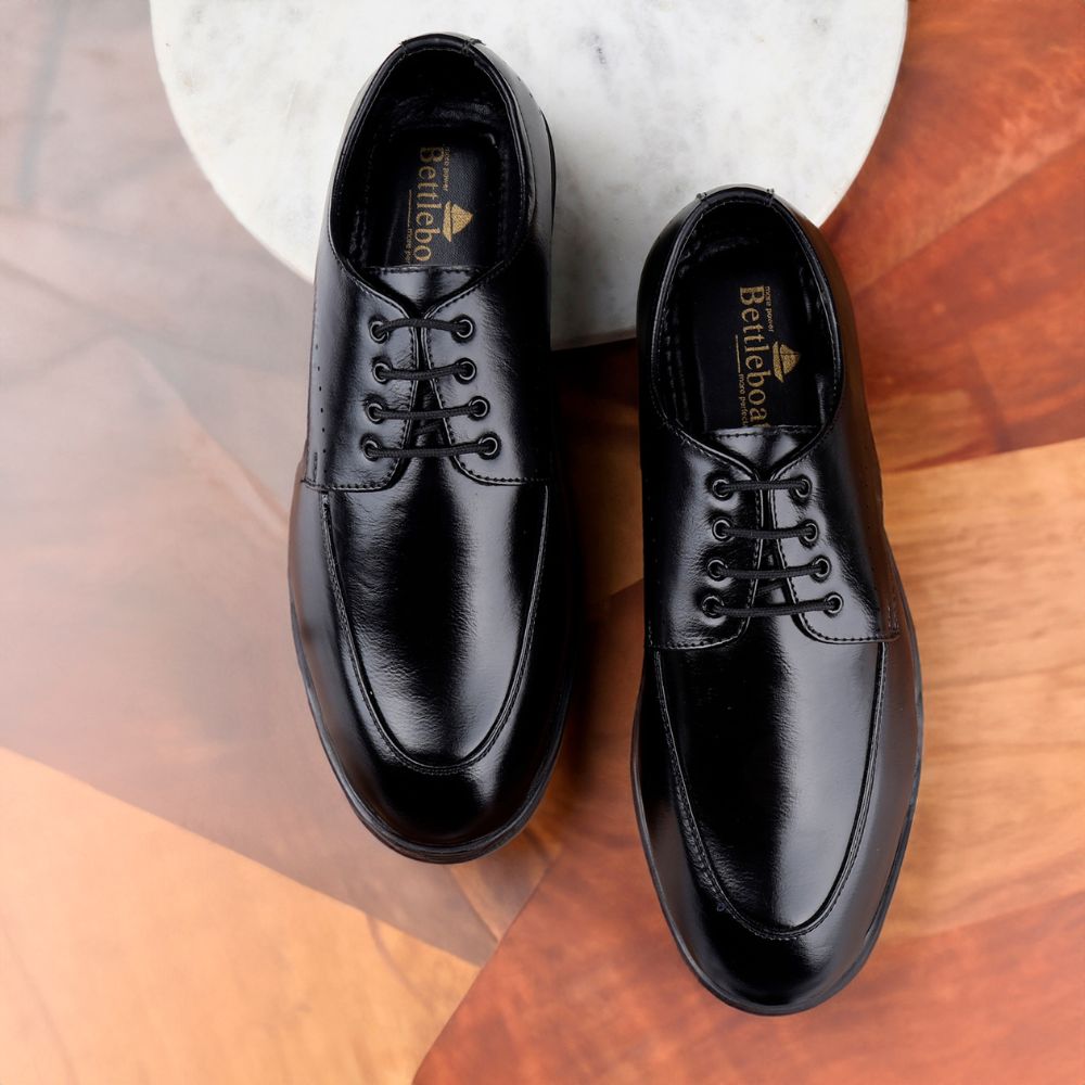 UNISEX MATTE BLACK DERBY  SHOES