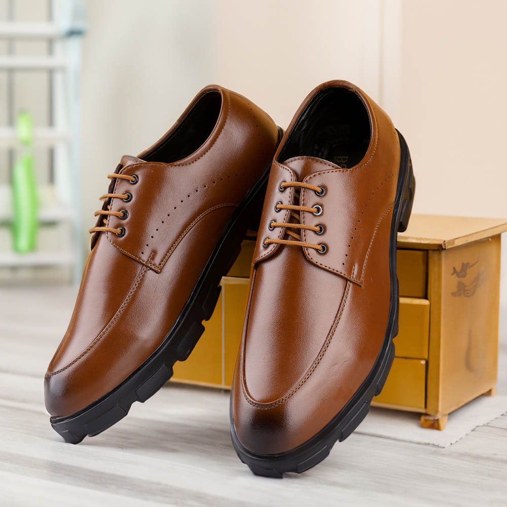 UNISEX MATTE TAN DERBY  SHOES