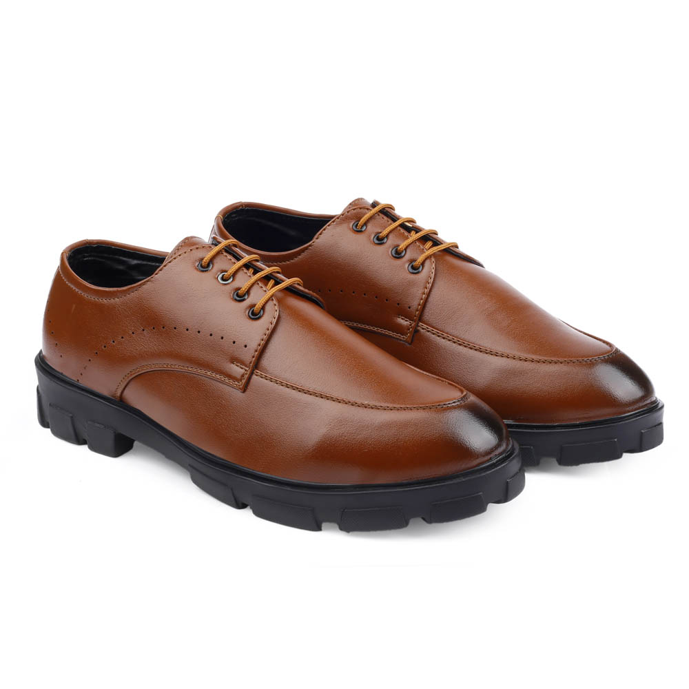 UNISEX MATTE TAN DERBY  SHOES